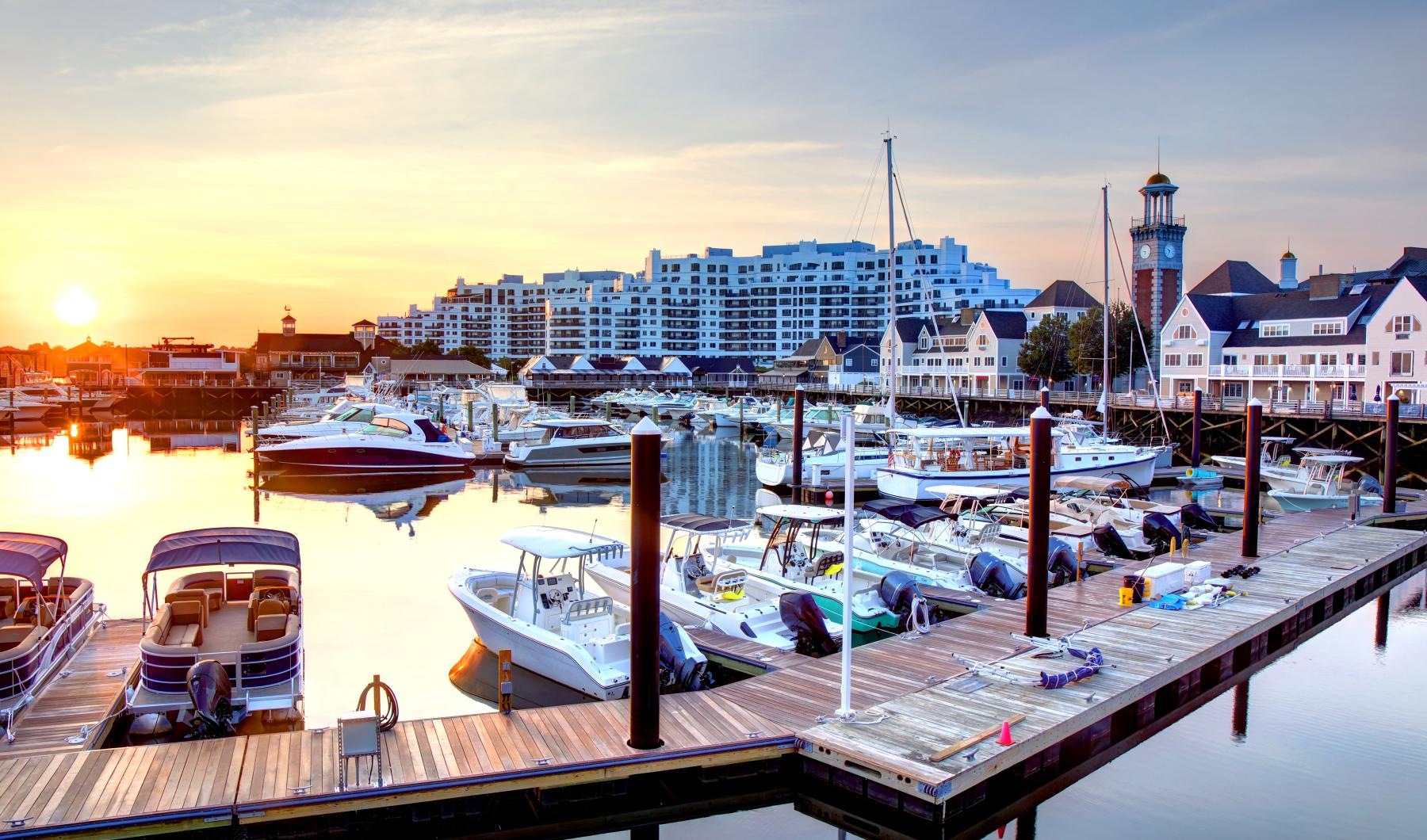 boats docked at a pier